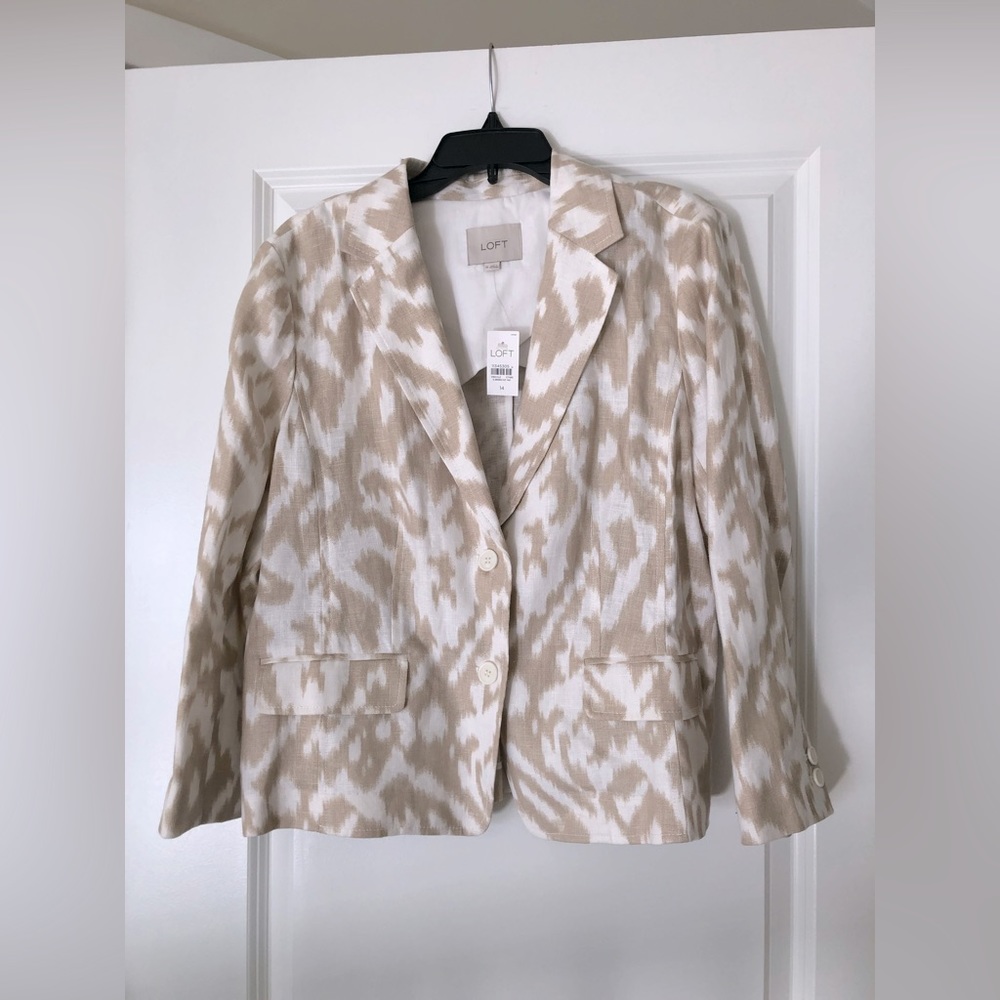 #loft #ikat #linen #blazer